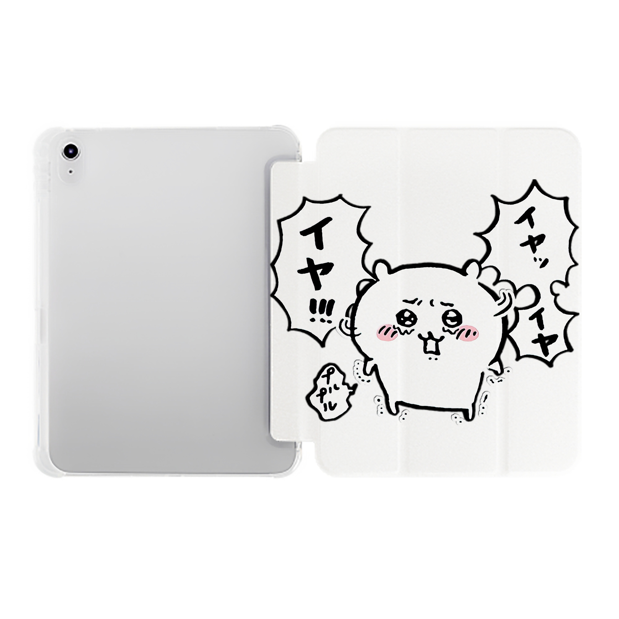 （画像用） ちいかわ ちいかわ Chii-kawa chiikawa IPad ケース ペン収納付き 三つ折りスタンド PUレザー×シリコン 対応機種9.5/10.5/10.9インチ